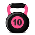 Kettlebell icon on white background