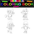 Kids school coloring book