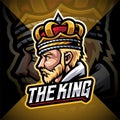 The King head esport mascot logo design Royalty Free Stock Photo