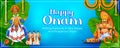 Ccelebration background for Happy Onam festival of South India Kerala