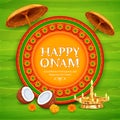 Ccelebration background for Happy Onam festival of South India Kerala