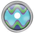 Kingman Reef Glass Web Button