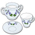 Illustration of kitchen items. Close-up image.