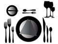 illustration of kitchen set Royalty Free Stock Photo