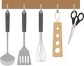 Illustration of kitchen tools set Royalty Free Stock Photo