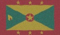 Detailed Illustration of a Knitted Flag of Grenada Royalty Free Stock Photo