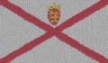 Detailed Illustration of a Knitted Flag of Jersey Bailiwick