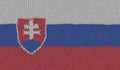 Detailed Illustration of a Knitted Flag of Slovakia