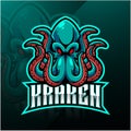 Kraken octopus sport mascot logo design