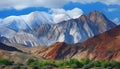 Landscape of Himalayas mountains, Ladakh, India