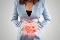 Large intestine. Inflammatory bowel disease Royalty Free Stock Photo