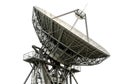Illustration of large satellite dish antenna isolated on white background Royalty Free Stock Photo