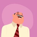 Illustration of a laughing businessman