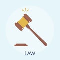Illustration of law hammer concept Royalty Free Stock Photo