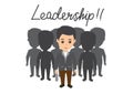 Illustration of leadership. Illustration of a flat design style with the appearance of a male company leader and business leading