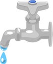Illustration of a leaking tap Royalty Free Stock Photo