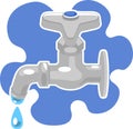 Illustration of a leaking tap Royalty Free Stock Photo