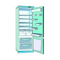 The illustration of the ÃÂµlectric refrigerator