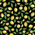 Lemon pattern watercolor