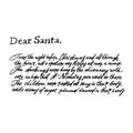 Illustration of a letter from Santa Claus. Xmas postcard. Vintage illustration. Royalty Free Stock Photo