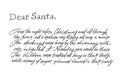 Illustration of a letter from Santa Claus. Xmas postcard. Vintage illustration. Royalty Free Stock Photo