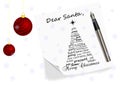 Illustration of a letter to Santa Claus Royalty Free Stock Photo