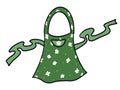 Illustration for lifestyle design, green kitchen apron . Digital Royalty Free Stock Photo