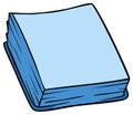 Illustration of a light blue closed book with a thick spine and pages Royalty Free Stock Photo