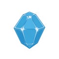 Geometric light blue gem isolated on transparent background AI Generated Royalty Free Stock Photo