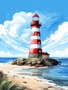 Lighthouse On Beach