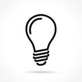 Lightbulb thin line icon Royalty Free Stock Photo