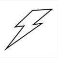 lightning line art icon logo vector
