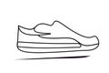 Illustration of line shoes with unbroken lines