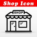 Line shop vector icon design