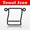 Line towel vector icon design