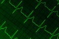 Illustration of the lines showing heartbeat on a heart monitor Royalty Free Stock Photo