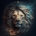 zodiac sign leo illustration horoscope hobby esoteric prediction. Royalty Free Stock Photo