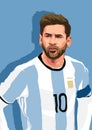 Illustration of Lionel Messi, Argentina National Team