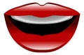 Illustration of lips talking icon clipart