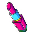 Illustration of lipstick. Colorful cute cartoon icon.