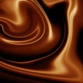 Illustration of liquid chocolate swirl Royalty Free Stock Photo