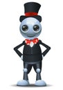 Little robot stand on tuxedo