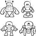 Illustration of little robots