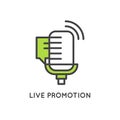 Illustration of Live Event Marketing and Promotion Process Concept
