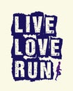 Illustration. Live Love Run.