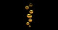 Illustration of live reactions of emoji icons.