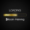 Illustration of a loading bar for Bitcoin halving 2024