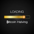 Illustration of a loading bar for Bitcoin halving 2024