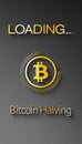 Illustration of a loading bar for Bitcoin halving 2024