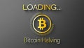Illustration of a loading bar for Bitcoin halving 2024